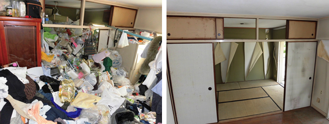 リビング 不要品撤去